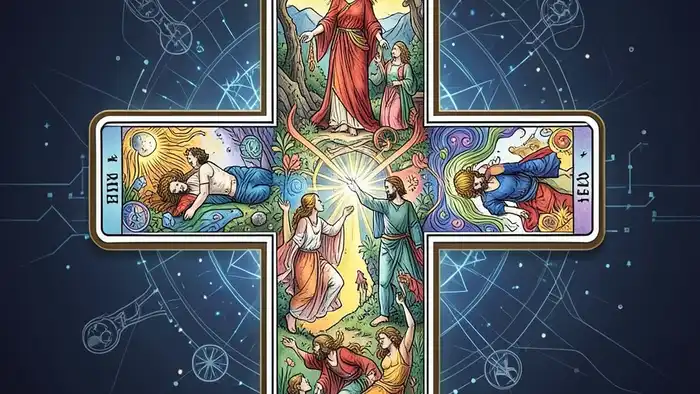 Расклад Таро «перекресток» на онлайн курс – визуальная схема