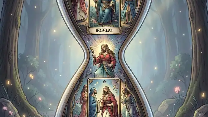 Расклад Таро «песочные часы» – визуальная схема