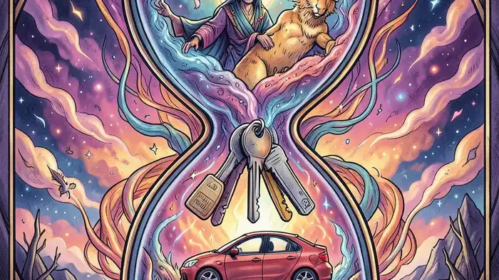 Расклад Таро "песочные часы" на покупку машины – иллюстрация