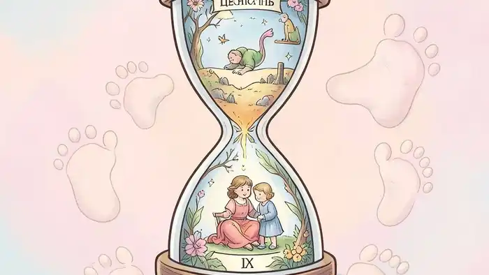 Расклад Таро «песочные часы» на пол ребенка – изображение