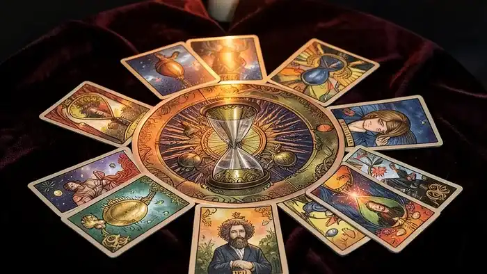Расклад Таро «песочные часы» на родовую карму изображение