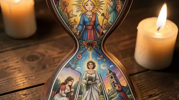 расклад Таро «песочные часы» на свадьбу сына изображение