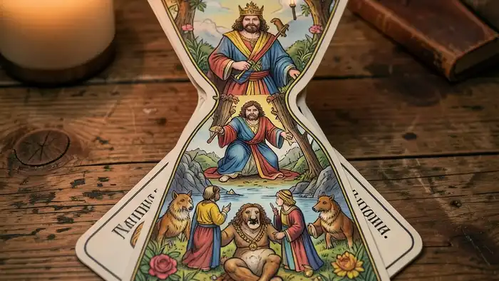 Расклад Таро «песочные часы» на вид на жительство – визуальная схема