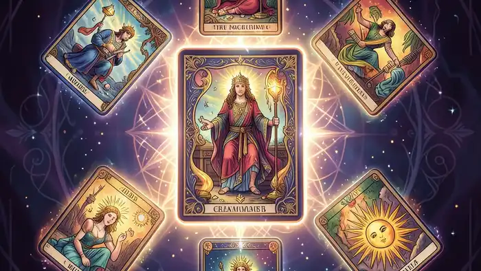 Расклад Таро «пирамида» на харизму – визуальное изображение