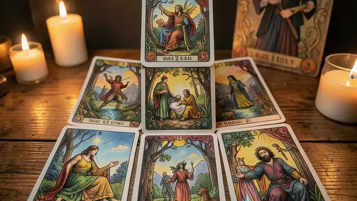 Расклад Таро «пирамида» на отчима – визуальная схема