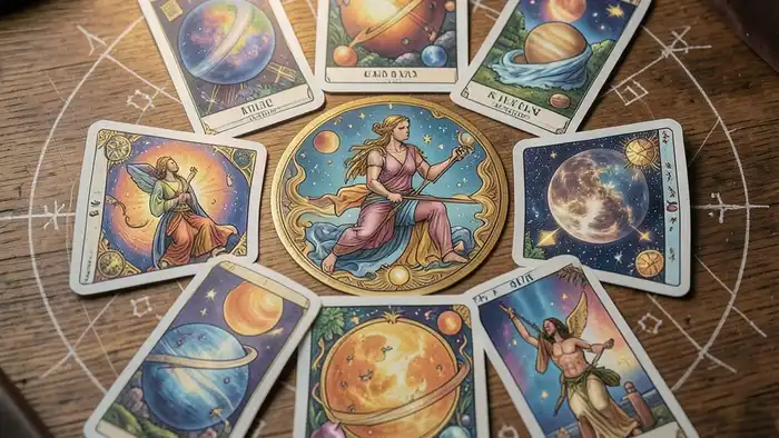Расклад Таро «планетарный» на давление с планетарными символами