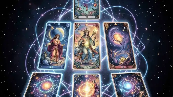 Расклад Таро «планетарный» на энергетику — визуальное изображение расклада с планетарными символами