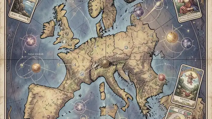 Расклад Таро «планетарный» на Европу — виз��альная схема