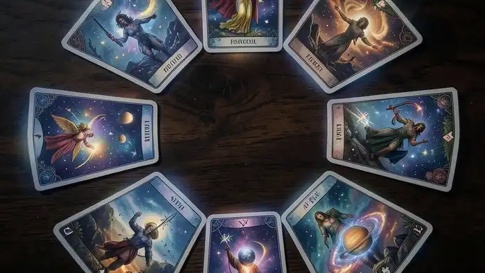 планетарный расклад Таро на мошенничество, карты с планетными символами