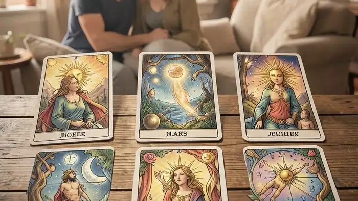 Рас��лад Таро планетарный на ревность жены – карта с планетарными символами