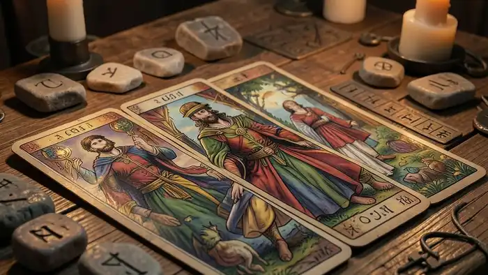 расклад таро плюс руны изображение расклада с рунами