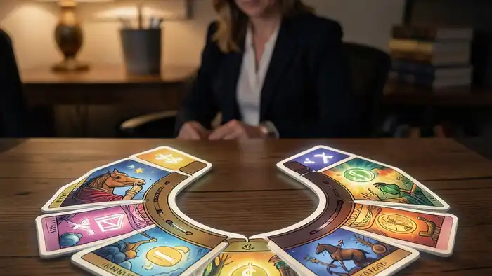 Расклад Таро «подкова» на инвестора – визуальное изображение