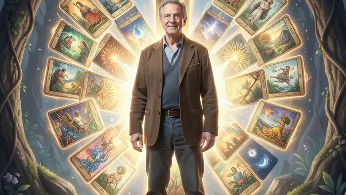 Расклад Таро «портал» изображение портала из карт, символизирующего кризис среднего возраста