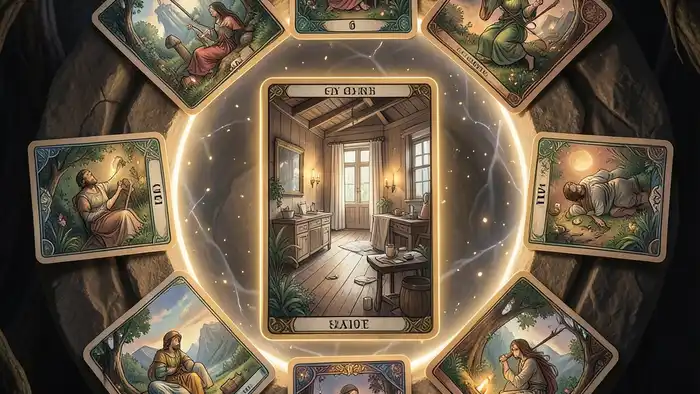 Расклад Таро «портал» на ремонт — визуальное изображение портала с картами