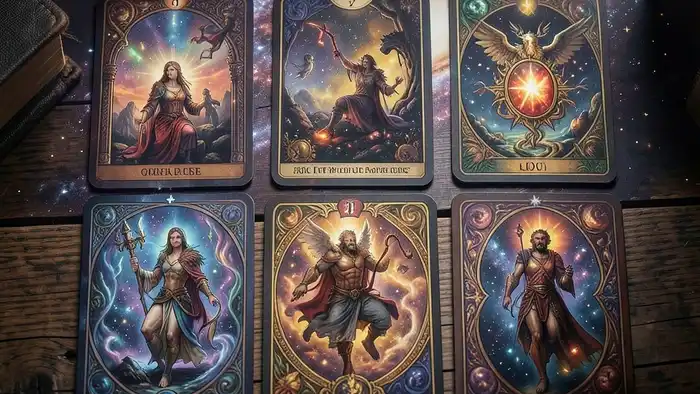 Расклад Таро «послание Вселенной» на грант – изображение расклада с символикой Вселенной