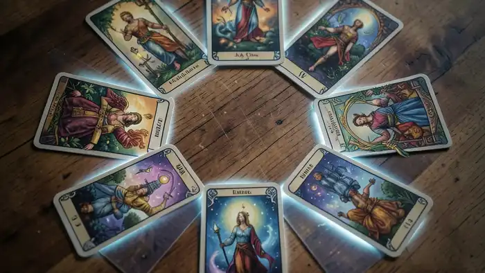 расклад Таро послание Всел��нной на работу — карта в круге