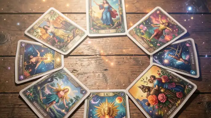 Расклад Таро послание Вселенной – карта в виде круга на фоне космоса