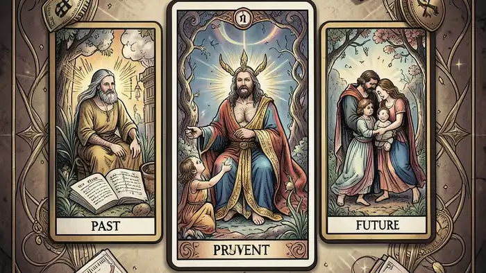 Расклад Таро «прошлое настоящее будущее» на алименты деньги – визуальное представление