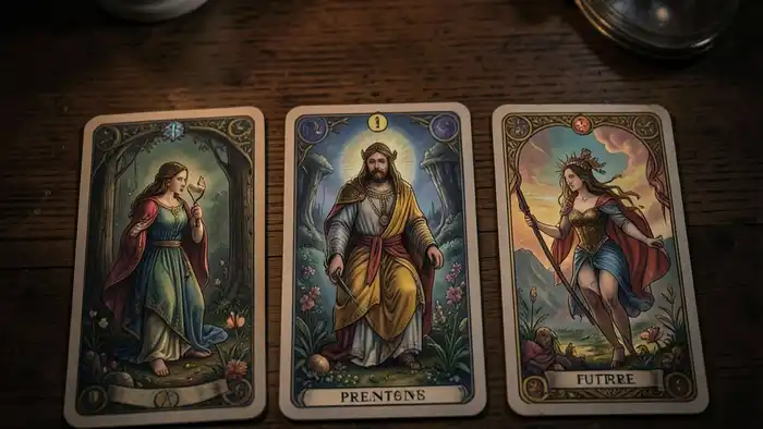 Расклад Таро «прошлое настоящее будущее» на кражу, карта в центре, символика кражи