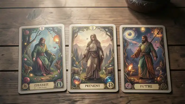 Расклад Таро «прошлое настоящее будущее» на одиночество – изображение