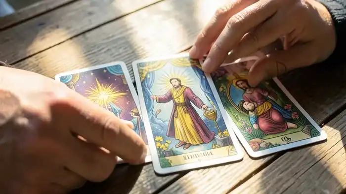 Расклад Таро прошлое настоящее будущее на уверенность в себе: три карты на столе символизируют внутренний путь