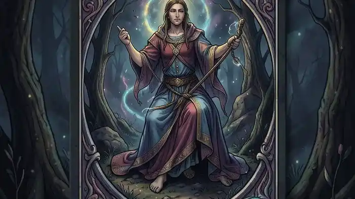 Расклад Таро "прошлое настоящее будущее" на второго ребенка с картами Императрица, Двойка Кубков и Мир