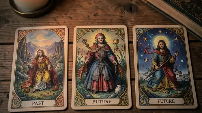 Расклад Таро «прошлое настоящее будущее» – визуальное представление