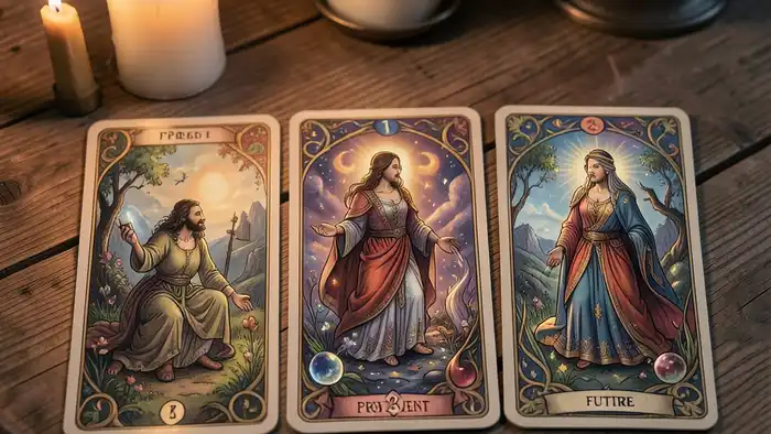 Расклад Таро «прошлое настоящее будущее» в отношениях, карта прошлого, настоящего и будущего