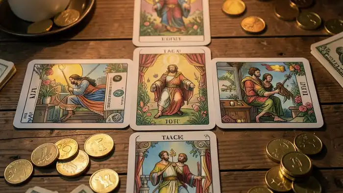 расклад простой крест на деньги изображение