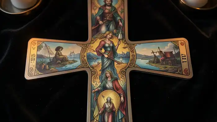 Расклад Таро простой крест на клевету изображение