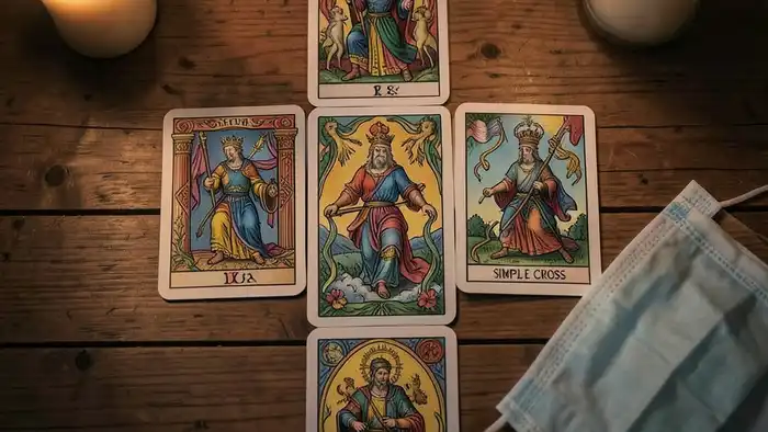 Расклад Таро простой крест на операцию — изображение карт