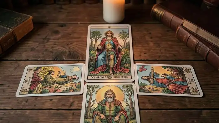 Расклад Таро простой крест на отчисление – визуальное изображение