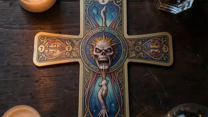 Расклад Таро простой крест на страхи — визуальное описание