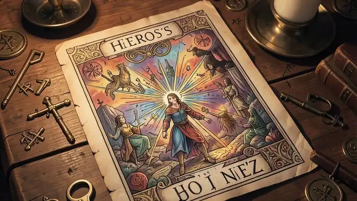 Расклад Таро «путь героя» на потерянную вещь – изображение расклада с картами