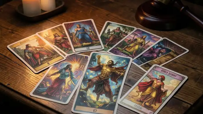 Расклад Таро «путь героя» на приговор – изображение расклада