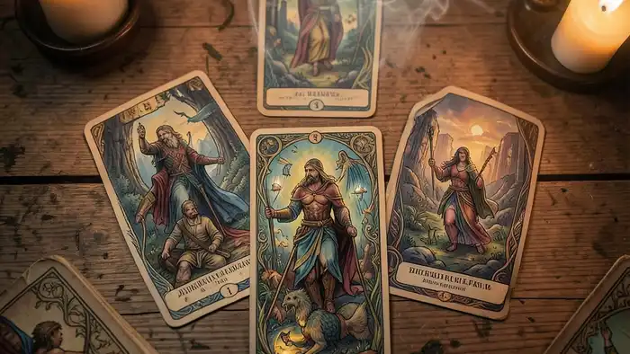 Расклад Таро путь героя на третьего лишнего – визуальная схема
