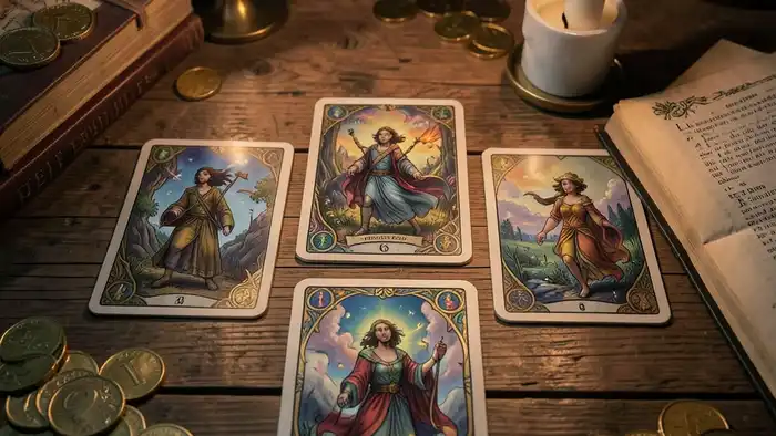 Расклад Таро «путь» на долги – визуальное изображение