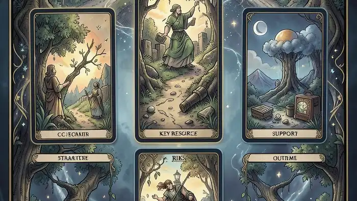 Расклад Таро «путь» на ЭКО — визуальная схема семи карт