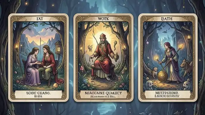 Расклад Таро «путь» на халтуру – визуальная схема из шести карт