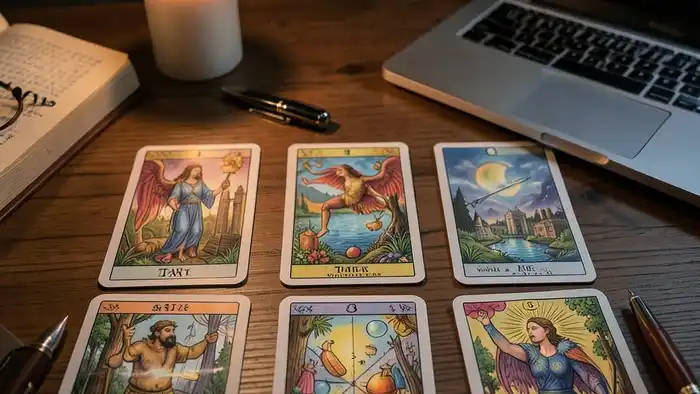 Расклад Таро путь на научную работу – карта с символами исследования