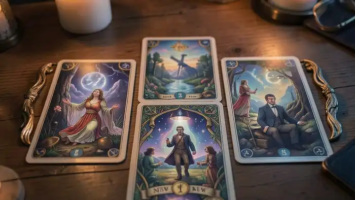 Расклад Таро «путь» на новую работу – визуальная схема с семью картами