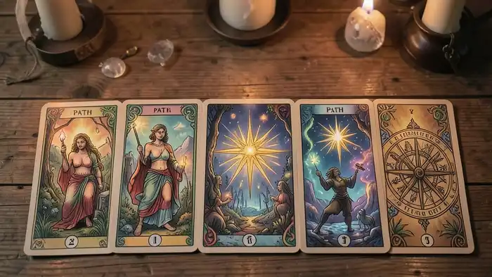 Расклад Таро путь на уверенность в себе, карта раскрывается на столе