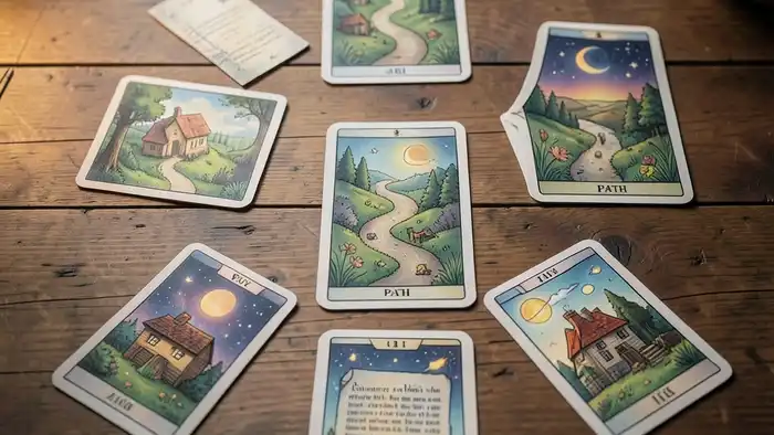 Расклад Таро «путь» на земельный вопрос – визуальное представление пути из семи карт