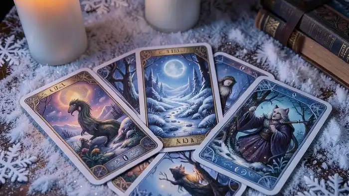 Расклад Таро путь на зиму, зимняя атмосфера