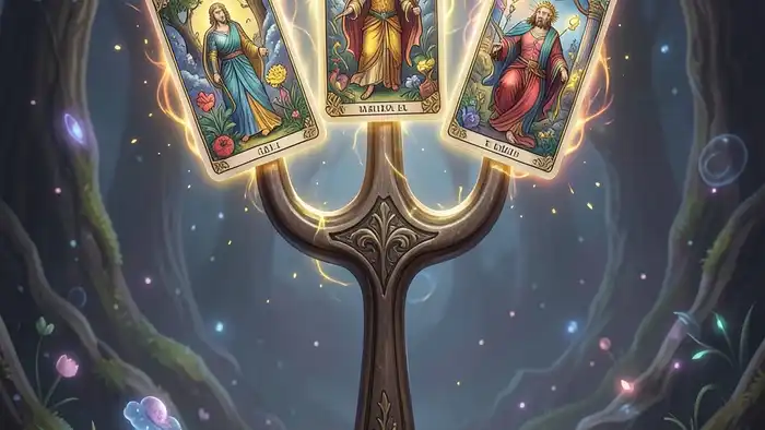 Расклад Таро «развилка» на ��овет – визуальное изображение расклада