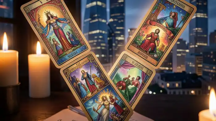 Расклад Таро «развилка» на тендер – визуальное изображение