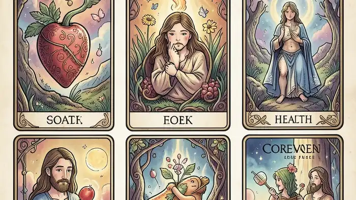 Расклад Таро «развилка» на здоровье — визуальное представление