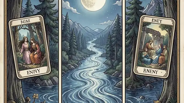 Расклад Таро «река жизни» на завистников – изображение расклада