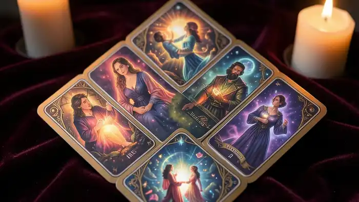 Расклад Таро «ромб» на интимную жизнь – визуальное изображение