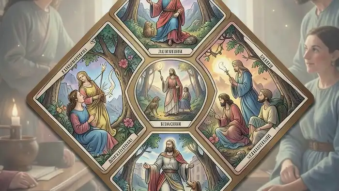 Расклад Таро «ромб» на менторство – визуальная схема